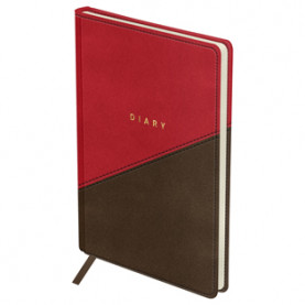 Ежедневник А5 н/дат. "Duo", 136л, кожзам, двухцветные, ассорти, OfficeSpace 