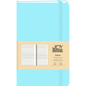 Бизнес-блокнот А6- (94х144), 96л, JOY BOOK, линия, .иск.кожа, тв..обложка, резинка, ассорти, Listoff