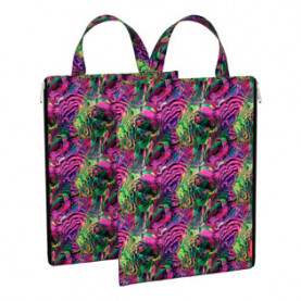 Папка с ручками A4 на молнии, вертик. Color Madness, ткань, ErichKrause® 