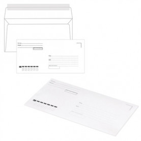 Конверт E65 110*220 с подсказом, б/окна, отр. лента