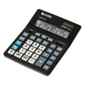 Калькулятор Eleven Business Line CDB1601-BK, 16 разрядов, двойное питание, 155*205*35мм, черный