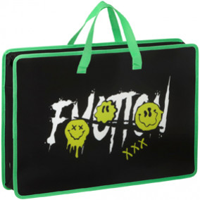 Папка для художественных работ А3 "Smile", пластик, 85мм, на молнии, ArtSpace