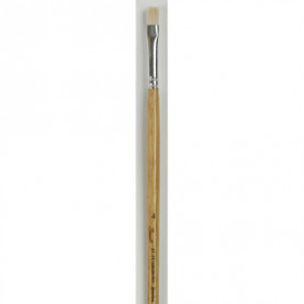 Кисть щетина плоская № 9, длинная ручка, 15 мм, Сонет