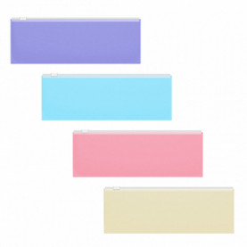 Папка на молнии Zip 190х70мм, Diagonal Pastel, непрозрачный, ассорти, ЕК