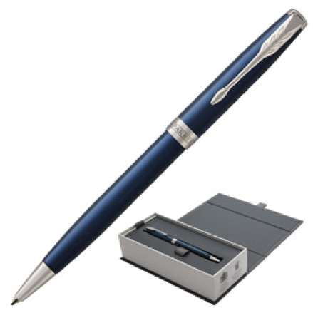 Ручка шариковая Parker Sonnet Core Subtle Blue Lacquer CT,синий глянц.лак,паллад.детали,черн