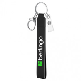 Держатель для бейджей "ID 400", силиконовый, 13см, с карабином и клипом, Berlingo 