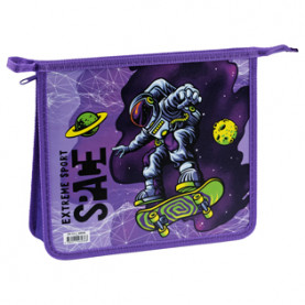 Папка д/тетрадей А5 2 отд. "Space", пластик, на липучке, ArtSpace 