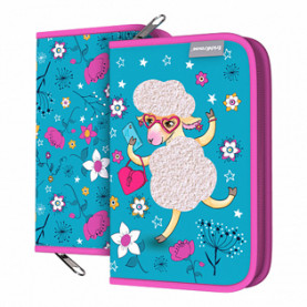 Пенал-книжка "Flower Sheep" 135x205x30мм, пластик, ErichKrause® 