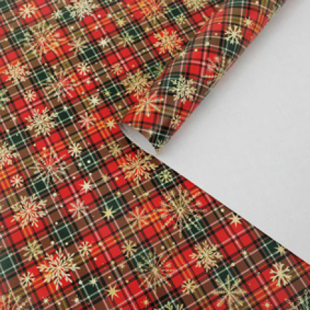 Бумага упаков. глянц. "Новогодний принт" 100х70см