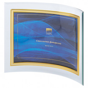 Фоторамка стеклянная GT 116/-G, 15*20, горизонтальнаяя вогнутая, золото