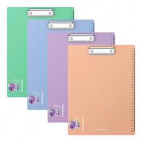 Планшет с зажимом А4, Matt Pastel Bloom, шкала 30см, пластиковый, ЕК