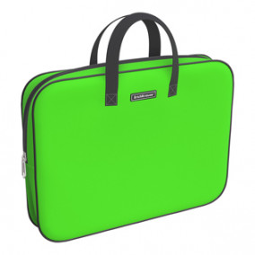 Папка с ручками A4+ на молнии Neon® Green, ткань, ErichKrause® 
