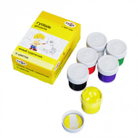 Гуашь "Юный художник NEW" 6цв.х 17,5мл., Гамма