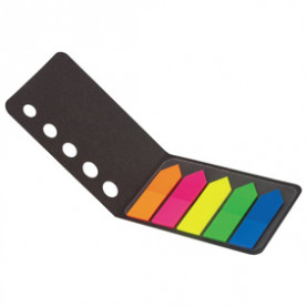 Закладки самокл. Brauberg, Неон, 42х12мм, 20шт. х 5цв., пластик 