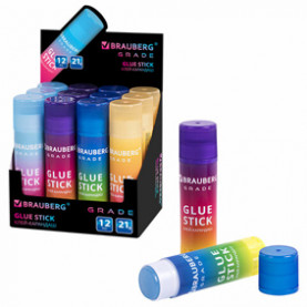 Клей-карандаш Brauberg Grade 21гр.цв.корпус