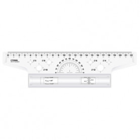 Рейсшина 22см металлический ролик, Стамм