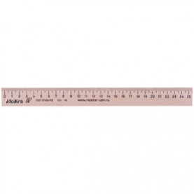 Линейка 25 см. деревянная