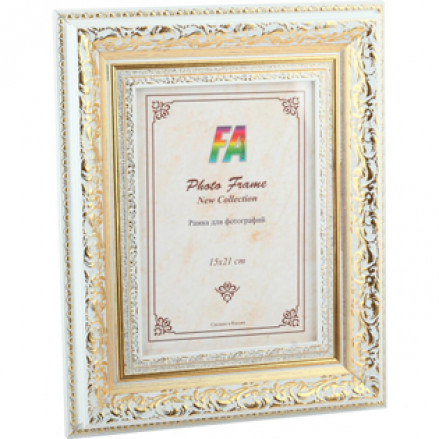 Фоторамка пластик FA 15х21 "Версаль" Белый