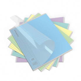 Тетрадь 48л клетка А5+ Классика CoverPrо, пластиковая обложка, ЕК