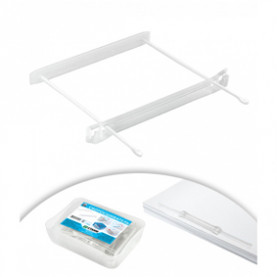 Механизм для скоросшивания, полипропиленовые, прозрачные, СТАММ