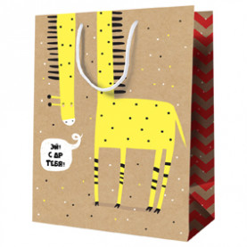 Пакет крафт вертик. "С ДР тебя", 18*23*10см, MESHU