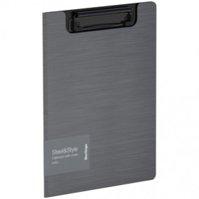 Папка-планшет с зажимом А5+, "Steel&Style", пластик, Berlingo