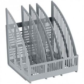 Лоток вертикальный 4 отд. СТАММ "Line" чёрный