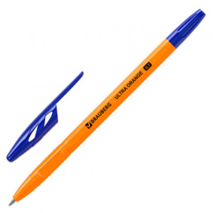 Ручка масл. 0,7мм Ultra Orange, Brauberg