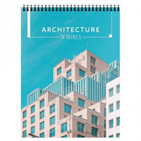 Блокнот А6 40л, Современная архитектура, гребень, Формат