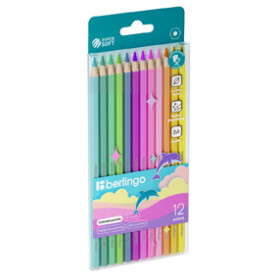 Карандаши 12 цв. "SuperSoft. Pastel", Berlingo