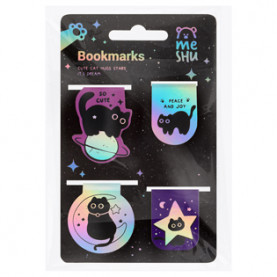 Закладки магнитные 4шт. "Meow Space", MESHU 