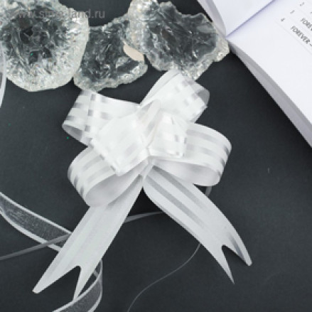 Бант-бабочка №1,8  Полосы на розовом