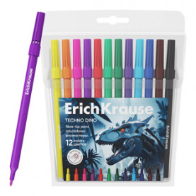 Фломастеры 12цв. Techno Dino, ЕК