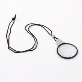 Лупа нашейная 4-х кратн. диаметр 50 мм, на шнурке, STAFF 