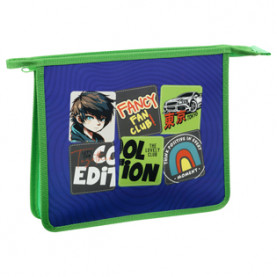 Папка д/тетрадей А5 1 отд. "Fancy boy", пластик, на молнии ArtSpace 