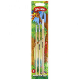 Набор кистей Creativiki 3шт. пони  (№ 2,4,6)