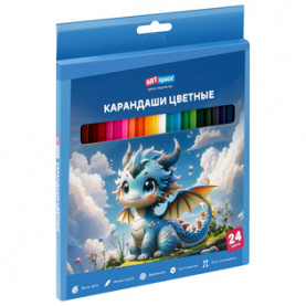Карандаши 24цв. "Дракоша" шестигран., ArtSpace