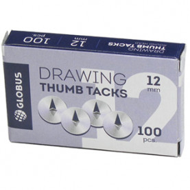 Кнопки 12мм, 100шт. металл, Globus