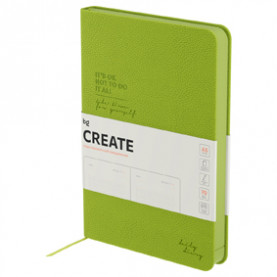 Ежедневник н/дат. А5, "Create"136л., твердый,  кожзам, цв, срез,  ассорти, BG