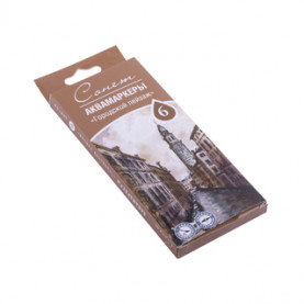 Набор аквамаркеров "Городской пейзаж", 6 цв., Сонет