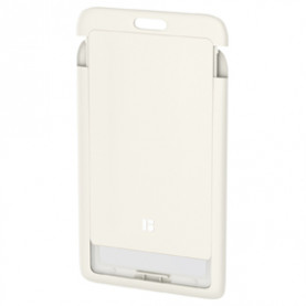 Бейдж вертикальный "ID 200", 85*55мм, светло-серый, без держателя, крышка-слайдер, Berlingo 