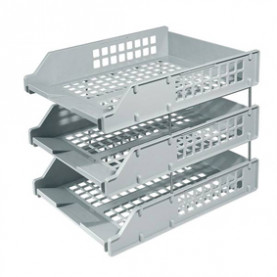 Лоток горизонтальный Стамм Strong ассорт. пластик 3 шт. на метал. стержне