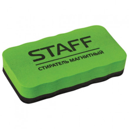 Губка-стиратель магнитный для досок 57х107мм, Staff
