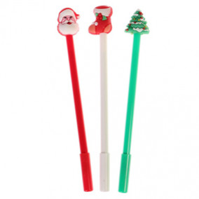 Ручка гелевая 0,5 мм, "С Новым годом!", ассорти, синий