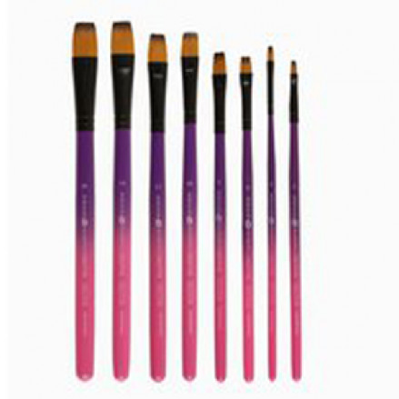 Кисть двухцветная синтетика плоская № 16 Декола (15 мм)