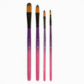 Кисть двухцветная синтетика овальная № 2 Декола (3,8 мм)