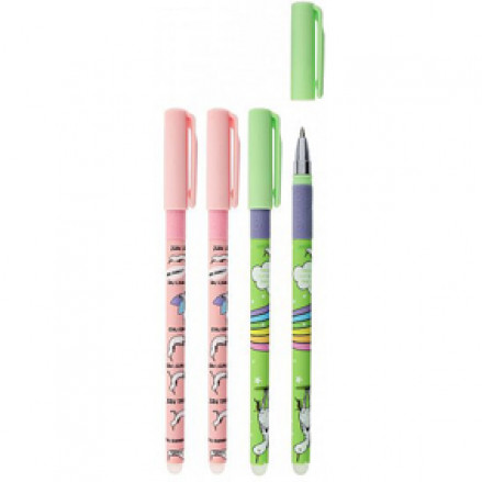 Ручка гелевая пиши-стирай 0,5мм YOGICORN, Slim Soft, LOREX