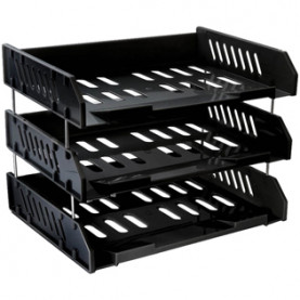 Набор из 3 сетчатых лотков на мет.стержне "Сити", широкая загрузка, СТАММ