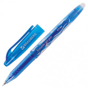 Ручка гелевая пиши-стирай 0,5мм, Brauberg, синий