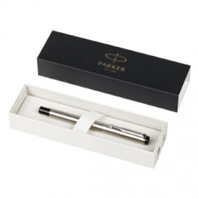 Ручка перьевая Parker Vector Stainless Steel, корпус серебристый, дет. нерж. сталь,синяя